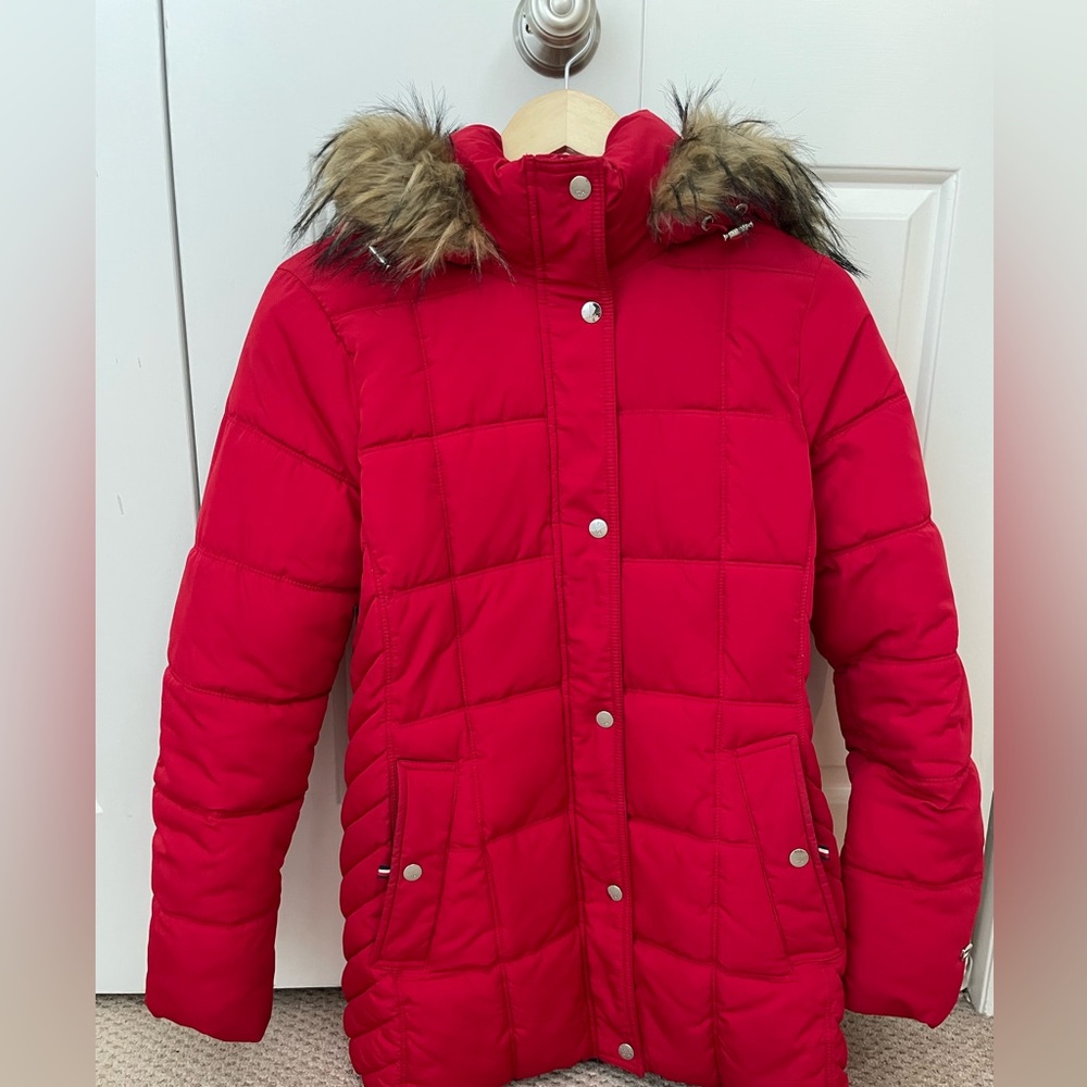 Tommy Hilfiger Red Winter Coat Small